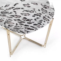 Table basse en marbre gris-Table basse de salon moderne blanche centrale-Centre circulaire-Table basse de salon moderne