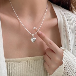 สร้อยคอจี้รูปหัวใจเงินแท้ S925 สำหรับผู้หญิง สร้อยคอเงิน 925 สำหรับใส่ทุกวัน เครื่องประดับคุณภาพดี - Product Image 1