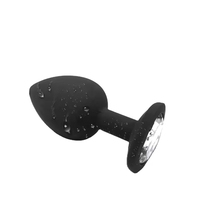 Silikon-Analplug mit Kristallschmuck Glatte Oberfläche Weiblicher Butt Plug Analkugel Anus-Dilatator Analspielzeug für Männer Frauen