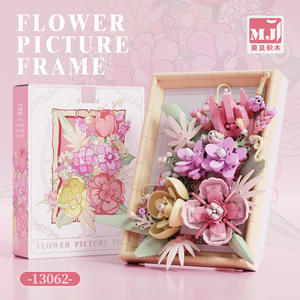MJI Blocs de construction Cadre photo floral Cadeau pour elle Kit de bricolage 3D pour femmes Jouets en briques pour grossistes - Product Image 4
