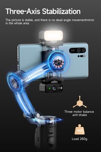 2025 TOKQI M03 xách tay ai Tracker 360 độ điện thoại máy ảnh gimbals ổn định với 3 trục cầm tay ổn định tuổi thọ lâu dài - Product Image 2