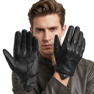Guantes de Motocicleta de Verano, de Cuero, para Motocross, Resistentes al Fuego, Transpirables, de Dedo Completo, Casuales, para Exteriores, Unisex - Product Image 3