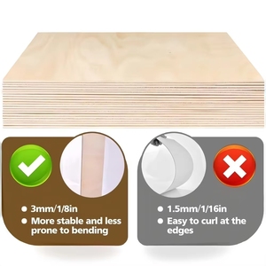 Pannelli in <span class=keywords><strong>compensato</strong></span> di tiglio 12x24 pollici, spessore 3mm (1/8 "), pronti per taglio laser Glowforge, levigati per il fai da te - Product Image 4