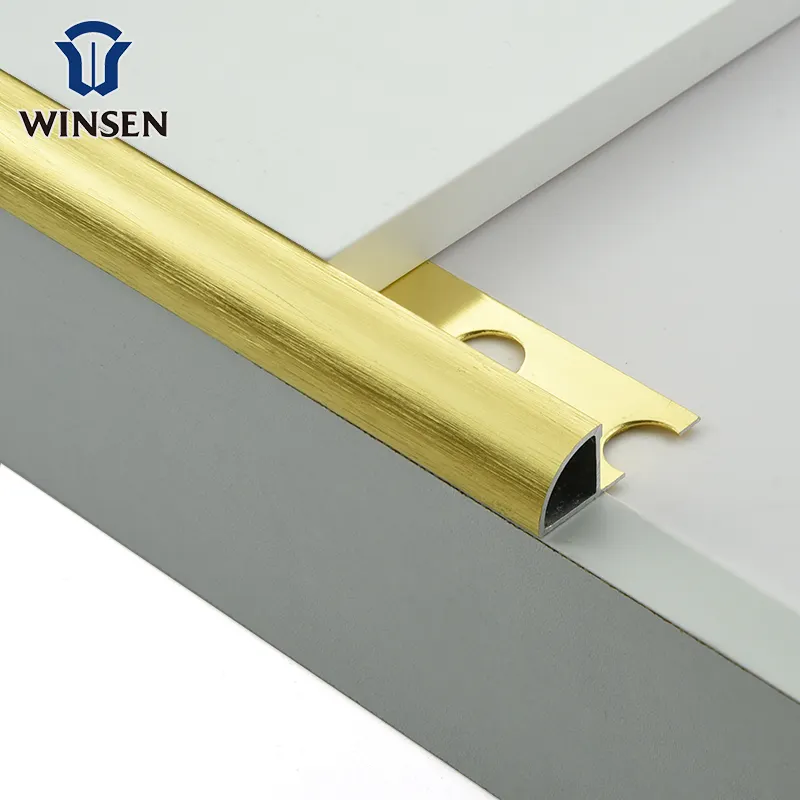 Decor Wandrand Strip Gebogen Type Ronde Hoekvorm Rand Aluminium Gouden Muurprofiel Tegel Hoek Aluminium Tegel Bekleding