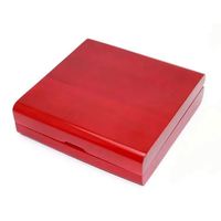 Boîte à bijoux rectangulaire multifonctionnelle en bois pour enfants avec doublure en velours, couleurs et logo personnalisables