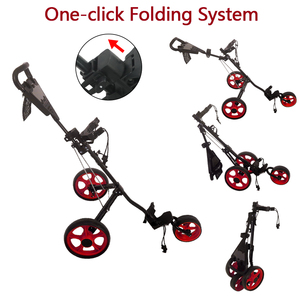 Golf <b>Cart</b>, <b>Foldable</b> Bag <b>Cart</b> With Aluminum Frame, Course Accessories A001 3 Wheels Portable Golf <b>Cart</b> A001 - Product Image 1