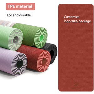 แผ่นรองออกกำลังกาย TPE สำหรับผู้หญิงและผู้ชาย รุ่น BG-03 Nbr Yog พิมพ์โลโก้ตามสั่งจากโรงงาน ผลิตจากวัสดุหนา ไม่ใช่ออร์แกนิค เป็นมิตรกับสิ่งแวดล้อม เหมาะสำหรับการเดินทางและการออกกำลังกาย - Product Image 6