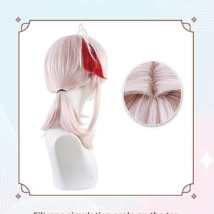 Perruque de cosplay réaliste Genshin Impact Inazuma City Anime Touya, ondulation droite soyeuse, densité 130%, fibre synthétique haute température - Product Image 1