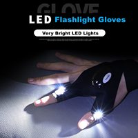 Gants de travail avec lampe torche LED, cadeaux pour hommes, papa, mari, lui, passionné de voitures, outil unique, gadgets sympas pour hommes, accessoires de camping, pêche, travail