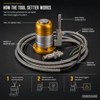 Calibrateur d'outils automatique CNC, répétabilité 0,01 mm, étanche IP67, bloc de réglage d'outil axe Z, pour machine de gravure et scie à panneaux, course 5 mm