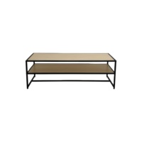 Meuble TV et console de rangement de style moderne avec étagères et structure métallique