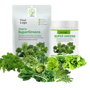 Частная этикетка, порошок зелени, суперпищевой антиоксидантный суперзеленый порошок, органический супер зеленый порошок