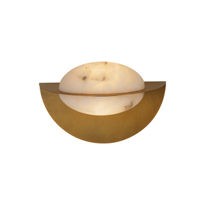 <span class=keywords><strong>Applique</strong></span> murale LED moderne en acier inoxydable sophistiqué et albâtre naturel, design <span class=keywords><strong>demi</strong></span>-<span class=keywords><strong>lune</strong></span>, pour salon, entrée, décoration intérieure - Product Image 1
