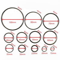 Meetee H1-1 50mm Accessoires de quincaillerie de bagages DIY Handmade Keychain Bag Hat Decorative Connective Zinc Alloy O Ring Buckle