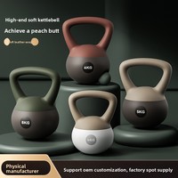Nouvelle Kettlebell Colorée de Haute Qualité 6kg 2026 pour Débutants, Culturistes, Entraînement de Fitness à Domicile et en Salle de Sport, Antidérapante en PVC Souple