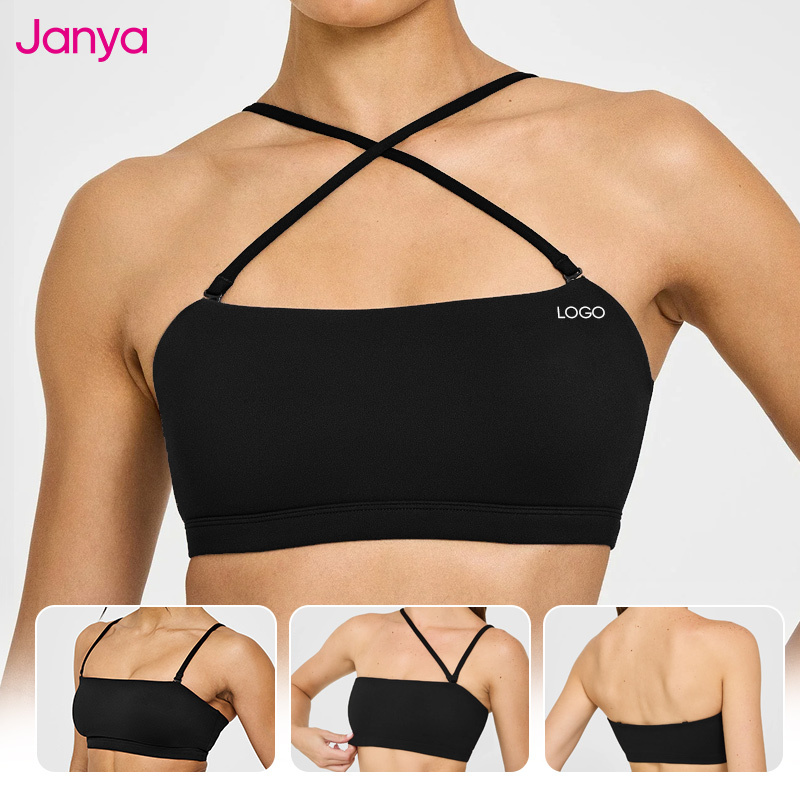 Janya Sexy Adjustable Straps Lightweight Breathable Gym Fitness Bras Custom Logo Sportswear Shockproof Yoga Sports Bra for Women