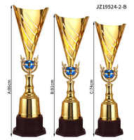 Nouveau design Ligue des Champions grande oreille trophée compétition sportive trophée de basket-ball de football trophée en métal personnalisé