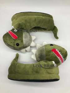 Dernières pantoufles pour enfants en peluche de <span class=keywords><strong>dinosaure</strong></span> de qualité supérieure, cadeau promotionnel d'hiver, pour hommes - Product Image 5