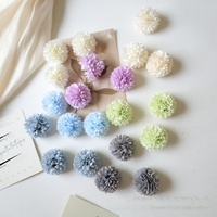 Fleurs artificielles superposées en chrysanthème et boules de ping-pong pour accessoires de cheveux DIY, décoration de mariage, accessoires de photographie en extérieur et décoration intérieure