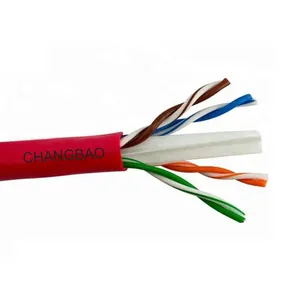 Changbao شبكة cat6 سلك كابل سعر الكرتون القط 6 كابل 20 23awg دي الأحمر القط 6 كابل شبكة محلية