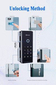 Serratura per Porta in Vetro Facile da Installare, Serratura di Sicurezza Senza Chiave per Hotel con Maniglia - Product Image 6