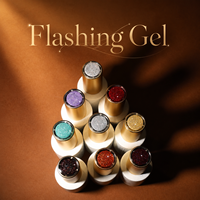 Gel Polish Réfléchissant Effet Diamant Argent Or UV LED Pailleté – Lot de 9 Couleurs Professionnelles pour Salon – ARNAILO 15ml