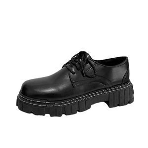 Chaussures Derby noires pour hommes experts pour le printemps automne jeunesse décontracté nouvelle hauteur basse augmentant la fermeture à lacets transfrontalière - Product Image 5