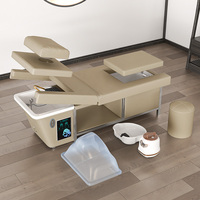 Lit de shampooing de luxe Salon de coiffure Chaise de lavage Pied Spa Circulation de l'eau Shampooing Lit pour Salon Beauté Magasins
