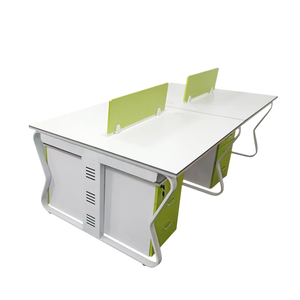 Bureau de travail linéaire personnalisé avec cloison et armoire de rangement mobile pour mobilier de bureau ouvert - Product Image 2