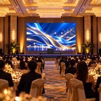 Écran LED pliable ultra-large de 163 pouces P1.87, affichage LED sur roues relevables pour les événements annuels et les banquets des grands hôtels