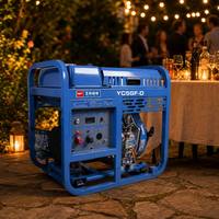 Générateur diesel super silencieux à châssis ouvert de marque Yuchai 5 kW YC5GF-D 230 V monophasé 1800 tr/min pour l'exploitation minière et la construction