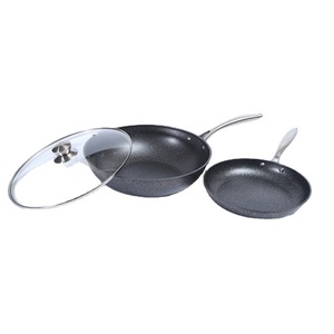 32Cm Non Stick Wok With Lid 26Cm Mini Frying <b>Pan</b> Set For Gas And <b>Electric</b> Stoves Household Cooking - Product Image 5