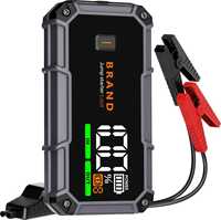 Démarreur de voiture et camion portable 1500A de pointe, 12000mAh, booster de batterie 12V avec écran numérique pour moteurs essence 7.0L et diesel 5.0L