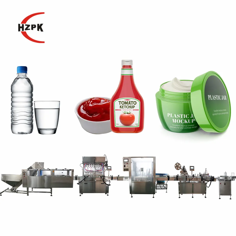 HZPK เครื่องบรรจุน้ำพริกเผาแบบอัตโนมัติ,ใช้สำหรับบรรจุน้ำดื่มบรรจุขวดแบบน้ำใช้สายการผลิต