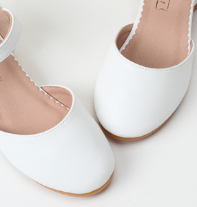 Classic <b>White</b> Pu Leather Shoes for Girls High <b>Heels</b> Party Dance Kids Shoes Princess Children Wedding Shoes - Product Image 6