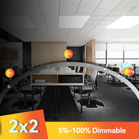 Plafonnier LED d'urgence 600x600 3CCT 40W Haute Luminosité 5000K en Aluminium Durable pour Bureau Garantie 5 Ans
