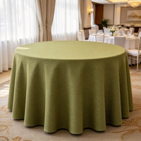 Nappe ronde moderne imprimée de luxe en tissu tissé, lavable, texture lin naturel, pour salle à manger, banquets et décoration d'événements