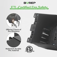 Boîte de jonction murale en plastique anti-explosion Barep UL94 V0 2 gang PVC pour prise et interrupteur