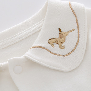 Nordeuropäische 100% Baumwollhemden für Babymädchen mit Kragen, Langen Ärmeln, Nahtlosen Rollkragen und Kleinkinderkleidung 2026 - Product Image 3