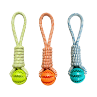 Jouet pour chien multifonctionnel en gros : Corde tressée épaisse et élastique en TPR, accessoire d'entraînement moléaire, motif pastèque