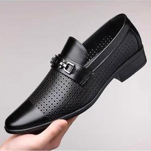 Zapatos de Vestir Formales de Estilo Italiano de Calidad Lujosa, Zapatos de Cuero para Hombre, Oxford Sin Cordones, Hechos a Mano, Ligeros Bordados de Otoño - Product Image 4