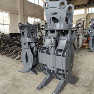 Прямая цена с завода, экскаватор, вращающийся деревянный грейфер, двойной цилиндр, рок-Грейфер для экскаватора Sany - Product Image 4