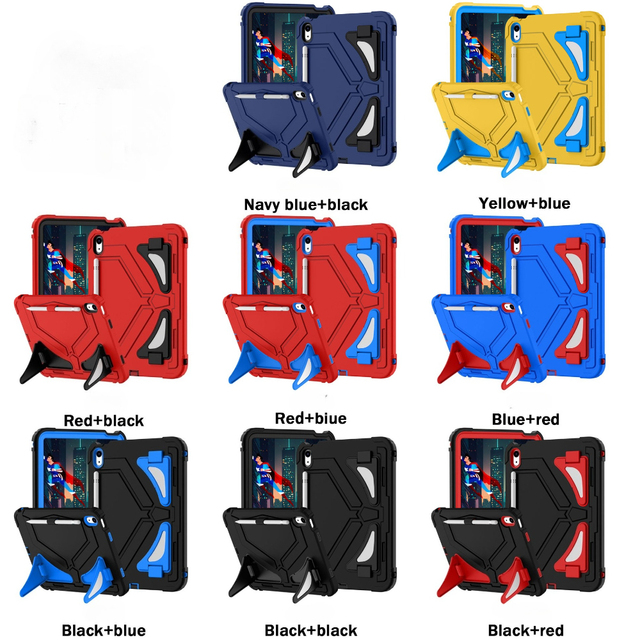 Kids Kickstand PC Silicone Shockproof Cover Tablet Stand Protective Case for iPad 10.9 10th 2022 A16 11th 2025