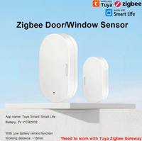 Capteur magnétique intelligent de porte Tuya Zigbee 3.0, alimentation par batterie au lithium, résistant à l'eau, contrôle à distance par application, détecteur de contact de porte/fenêtre