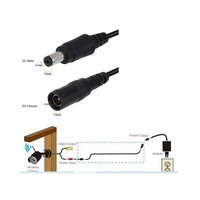 Cable de extensión para cámara CCTV de 12V CC, 3/5/10/15/20/30 metros, 5,5 mm x 2,1 mm, cables de extensión de alimentación para cámaras de seguridad Wifi/AHD/IP