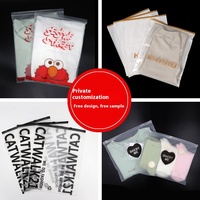 Haute transparence CPE givré Composite fermeture éclair PPE sac Ziplock conception pour vêtements sous-vêtements chaussures chaussettes emballage prêt Stock