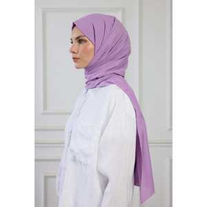 Bufanda de Algodón Puro Lila para Mujer, Teñido Liso, 100% Algodón, Ligera, Accesorio de Moda - Product Image 2