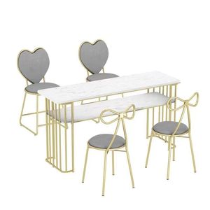 Mesa de Manicura Resistente a la Acetona para Técnicos de Uñas, con Marco Metálico, Estación de Salón de Belleza, Organizador de Almacenamiento, ¡Oferta! - Product Image 3