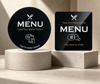 Carte NFC Google Review, Plaque de Review en Acrylique, Autocollant de Carte Google avec NFC Ntag213 pour Aperçu de Menu