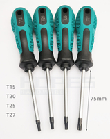 Tournevis Torx T5 T6 T7 T8 T9 T10 T15 T20 T25 T27 T30 T40 avec embout magnétique CrV, longueur 75 mm 100 mm 3 pouces 4 pouces